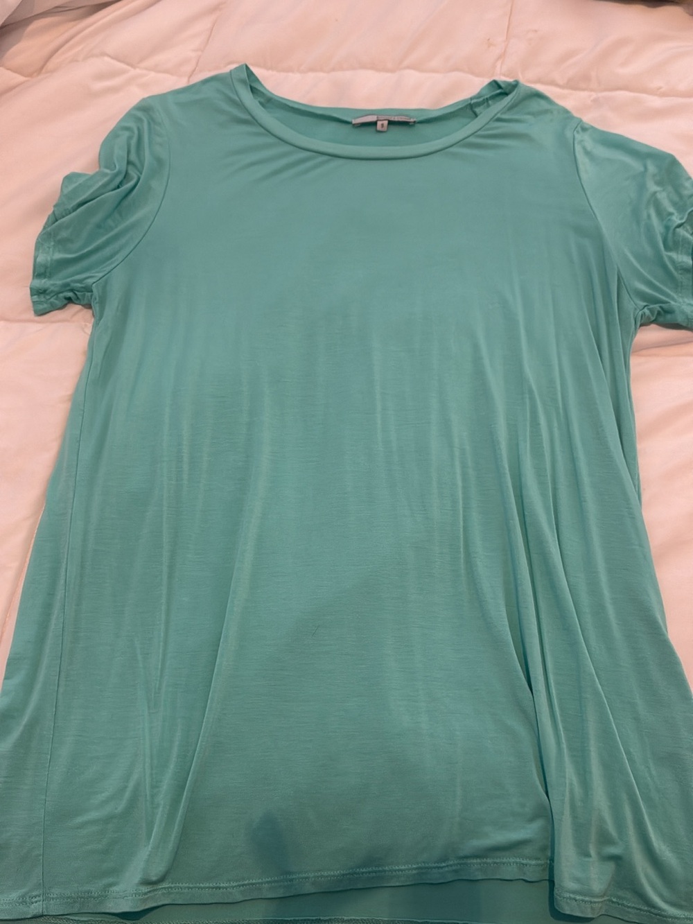 Women’s Short-Sleeve Crew Neck Top in Seafoam